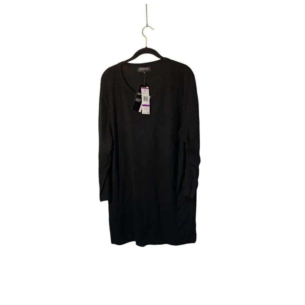 NWT Jones New York, women’s black, modern lux, long sleeve sweater, S/2X